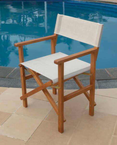 Sedia regista in acacia cm.55,5x51x82h