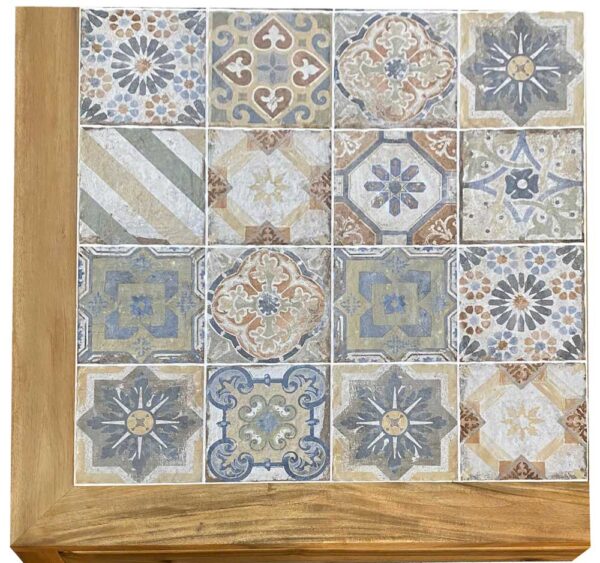 Tavolo Sorrento in acacia e ceramica cm.201 x 100 x 75h - immagine 2