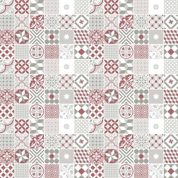 Plastica autoadesiva Bonita cm.45 piastrelle Mix Vintage Terracotta