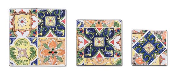 Set 3 Tavolini Ferro/Ceramica Paloma - immagine 2