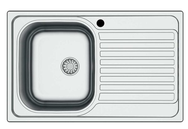 Lavello Inox ad Incasso 79x50