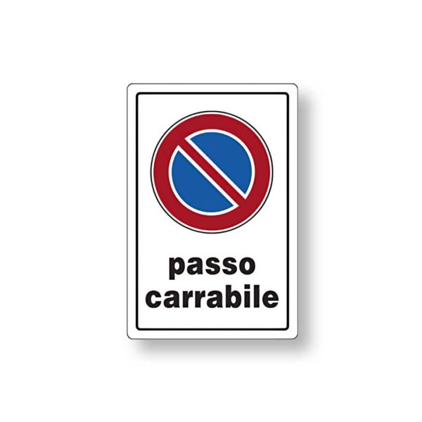 Targa 20x30 Passo Carrabile (Busta 10pz)