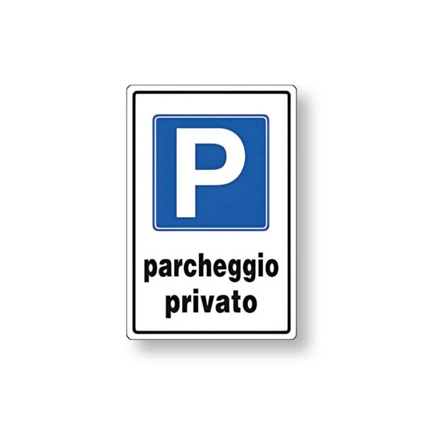 Targa 20x30 Parcheggio Privato (Busta 10pz)