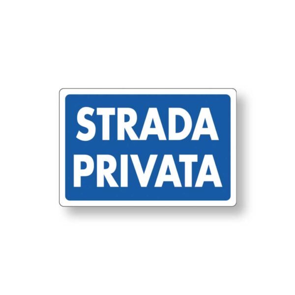 Targa 20x30 Strada Privata (Busta 10pz)