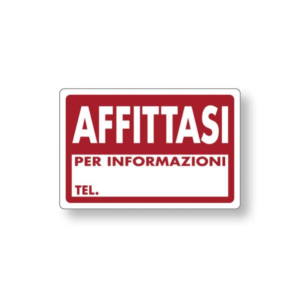 Targa 20x30 Affittasi (Busta 10pz)