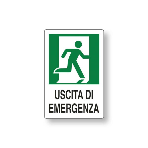 Targa 20x30 Uscita di Emergenza DX (Busta 10pz)