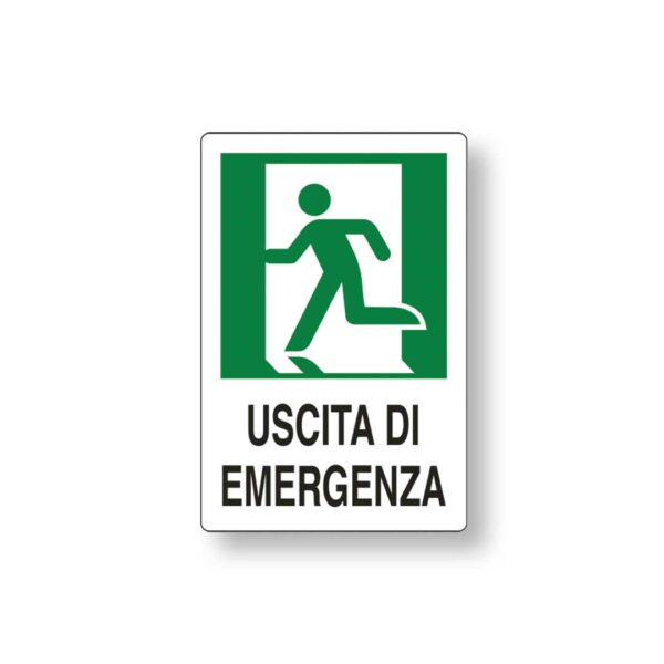 Targa 20x30 Uscita di Emergenza SX (Busta 10pz)