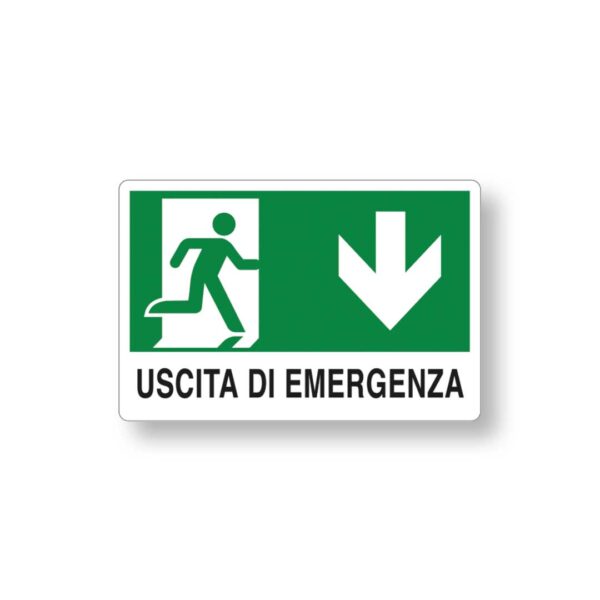 Targa 20x30 Uscita di Emergenza (Busta 10pz)