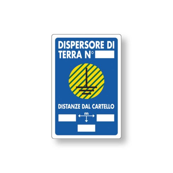 Targa 20x30 Dispersore di Terra (Busta 10pz)