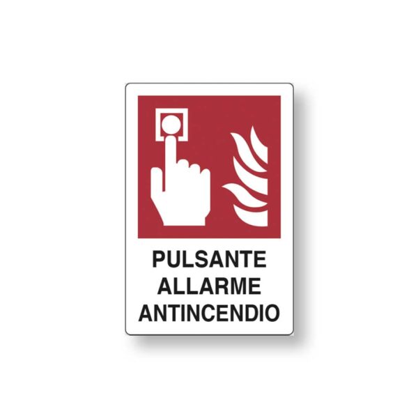 Targa 20x30 Pulsante Allarme Antincendio (Busta 10pz)