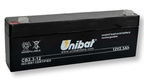 Batteria Servizi SLA Unibat 12V 2Ah Dx/Sx