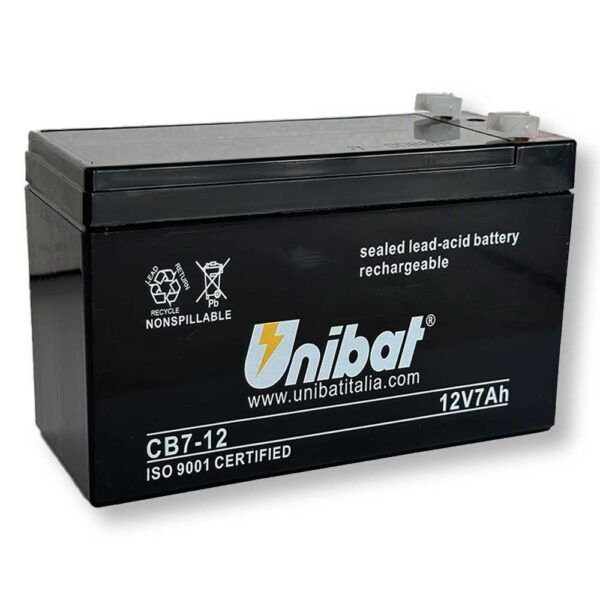 Batteria Servizi SLA Unibat 12V 7Ah Dx/Sx