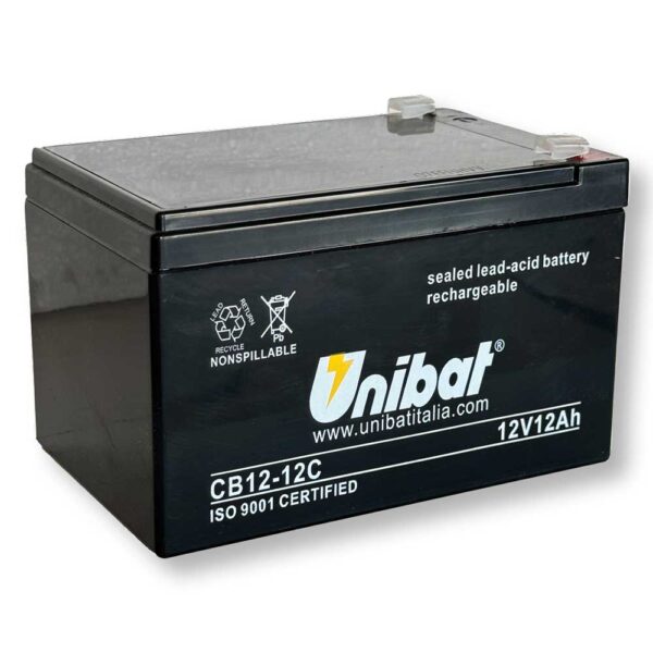 Batteria Servizi SLA Unibat 12V 12Ah Dx/Sx