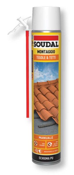 Schiuma Poliuretanica Incollaggio Tegole e Tetti Manuale 300ML Grigio