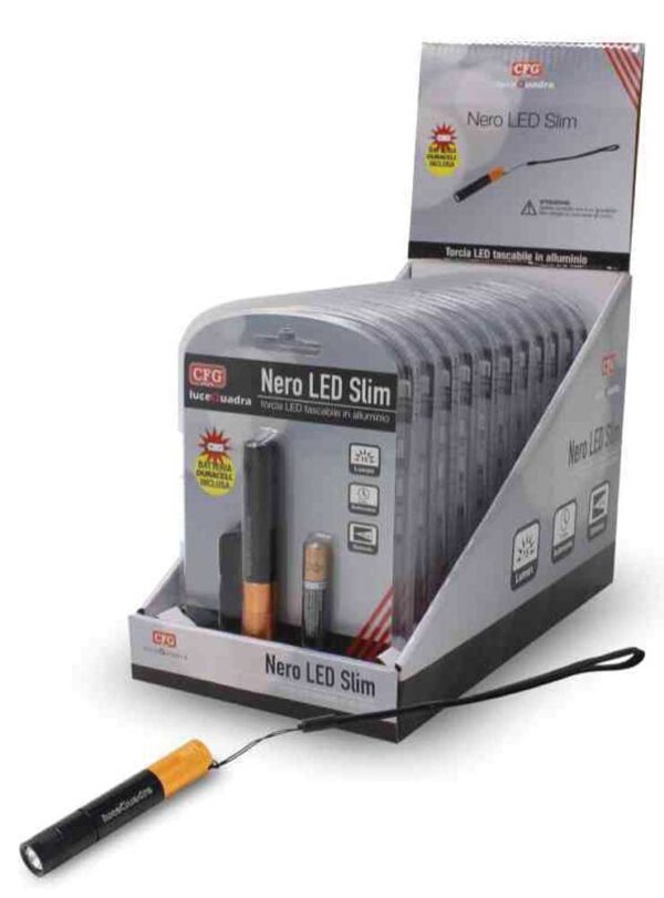 NERO LED SLIM torcia metallo LED 0,5W - immagine 2