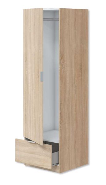 Armadio 1 anta + 1 cassetto 50x51x170h Rovere Canadian