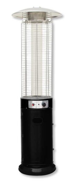 Stufa Fiamma Circle a gas base nera h180