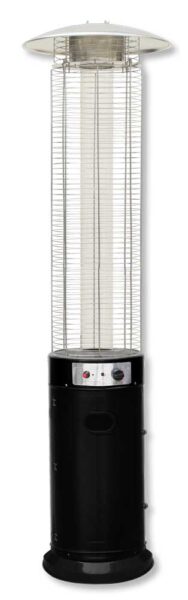 Stufa Fiamma Circle a gas base nera h210