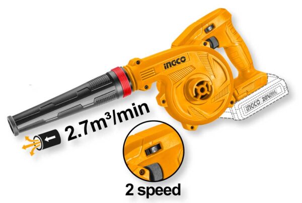 Soffiatore a Batteria 20V Nudo 2 Velocit&agrave;