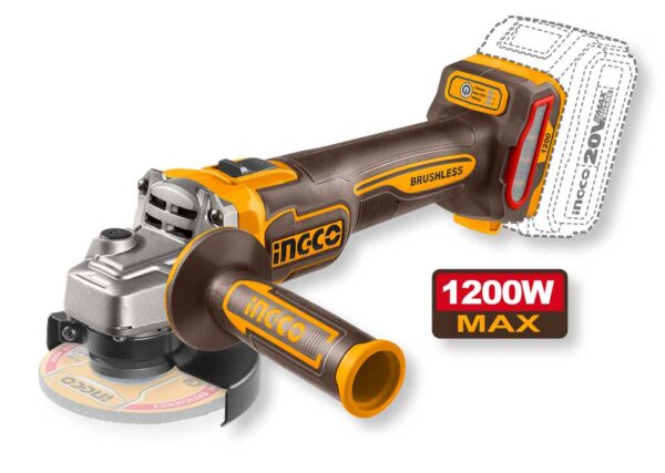 Smerigliatrice Angolare 125MM a Batteria 20V-1200W BL Motor Nuda