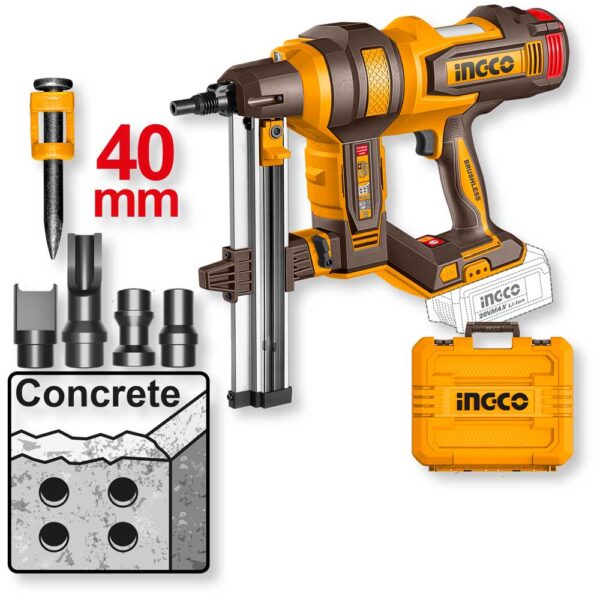 Chiodatrice per Calcestruzzo a Batteria 20V Nuda c/valigetta