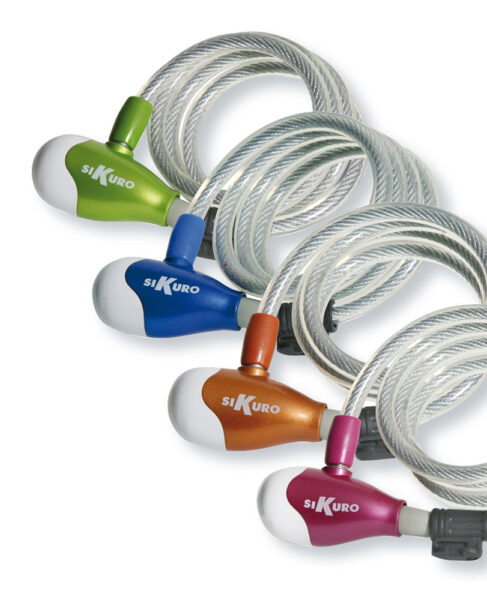 Lucchetto Fune Acciaio a Spirale c/supporto MM.10x120CM.