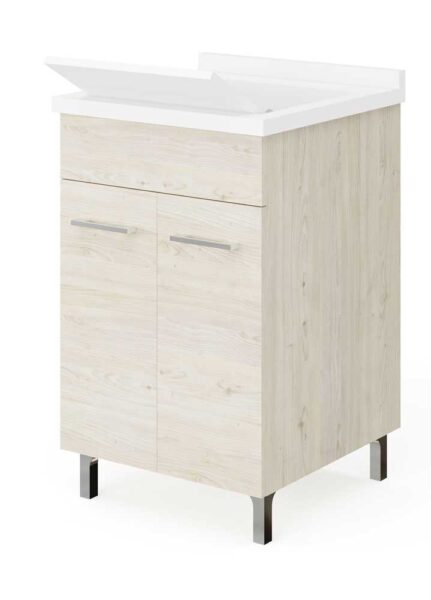 Mobile lavatoio cm.60x50x83H rovere ghiaccio