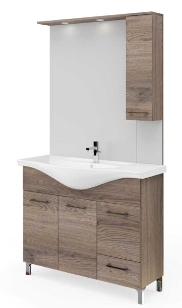 Mobile bagno venere cm.106x50x186H Noce Americano
