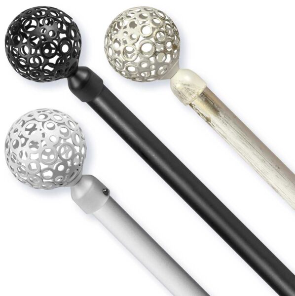 Bastoni per Tende in Acciaio 120/210CM BOCCIA FIORE