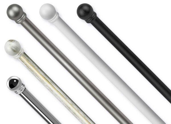 Bastoni per Tende in Acciaio 120/210CM BOCCIA