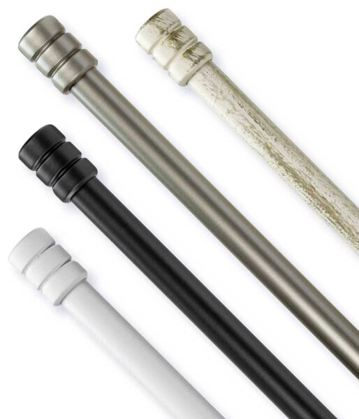 Bastoni per Tende in Acciaio 120/210CM CILINDRO