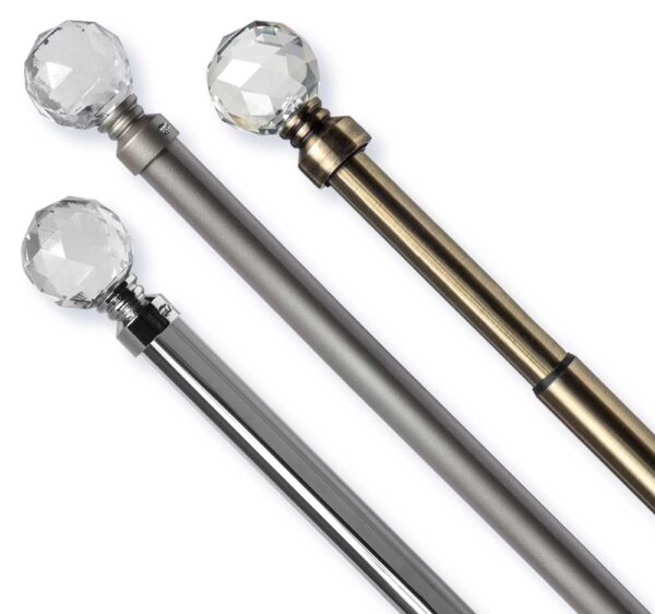 Bastoni per Tende in Acciaio 120/210CM LUCE