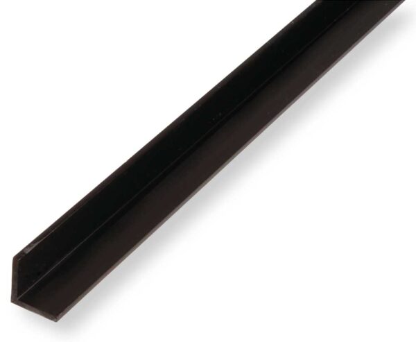 Angolare pvc 20x20 liscio nero asta da 2 ml ( per pannelli murali )