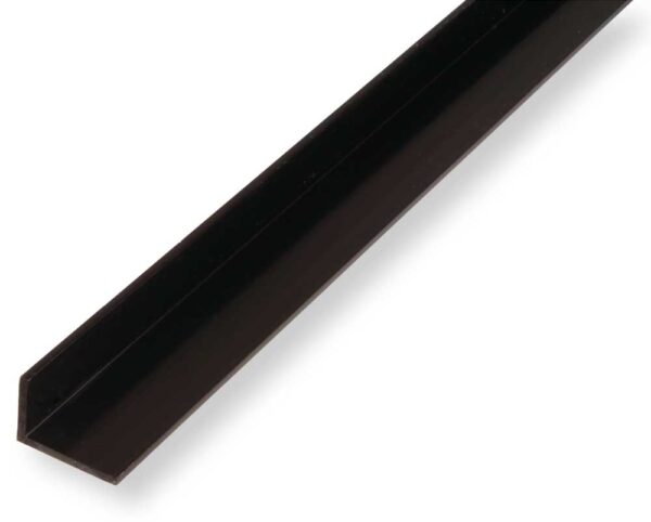 Angolare pvc 20x10 liscio nero asta da 2 ml ( per pannelli murali )