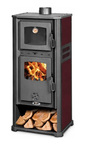 Stufa a Legna con Forno Roma Bordeaux 10Kw
