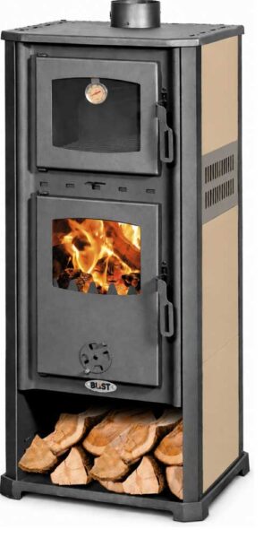 Stufa a Legna con Forno Roma Beige 10Kw