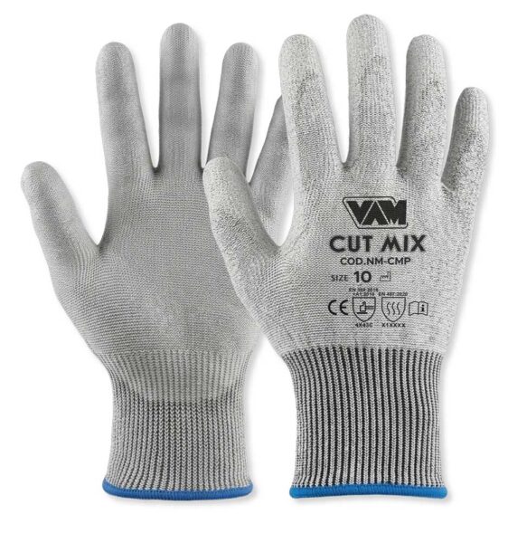 Guanti Antitaglio Nylon/Poliuretano Grigio