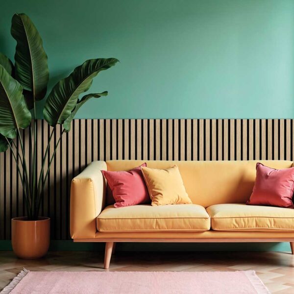 Pannello Murale Doghe Fonoassorbente Boiserie cm.120x60