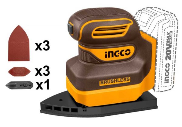 Levigatrice Triangolare a Batteria 20V Nuda