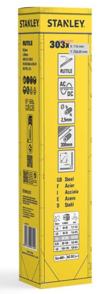 Elettrodi rutilici Stanley 2,5x300(pz.303)