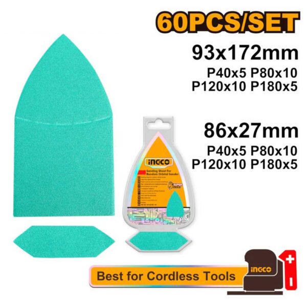 Set 60 Carta Abrasiva per Levigatrice CPSLI2024