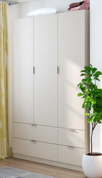 Armadio 3 ante 4 cassetti Cachemir 135x52x200h