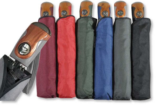 Ombrello automatico all fiber pongee tinta unita