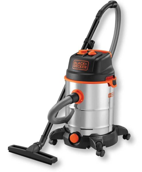 Aspiratutto Black&Decker 1.600W 30LT Inox Presa Elettroutensile