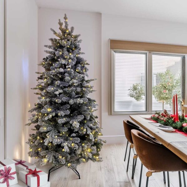 Albero di Natale Abete Innevato Prelit