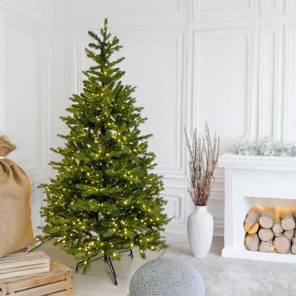 Albero di Natale Abete Alpino 1000Led PVC+PE Verde H210